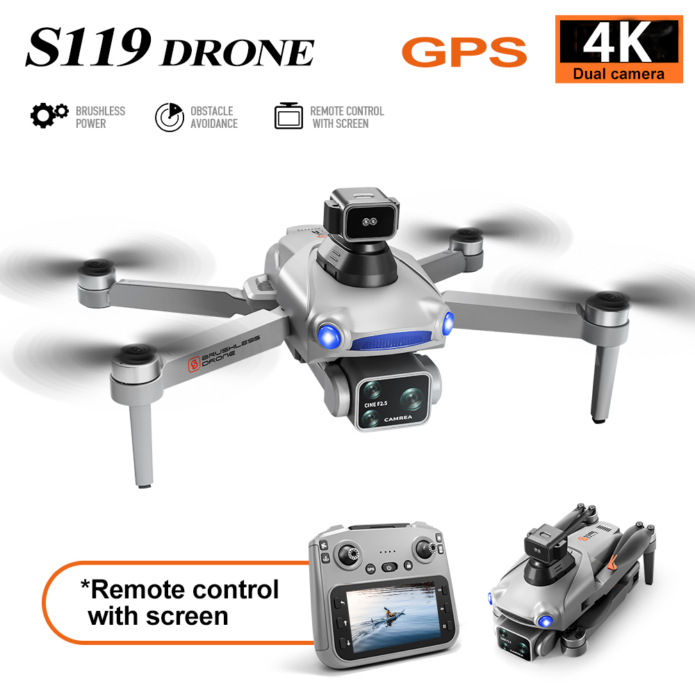 S119 Drone GPS WIFI FPV 1KM 4K - Drone Camera 4K recension och pris